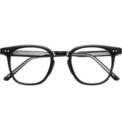 Gm Black Frame Glasses Women Can Match Degree Myopia Lens Square Frame Plain Face Round Face Thin Flat Light Anti-blue Light Eye Frame