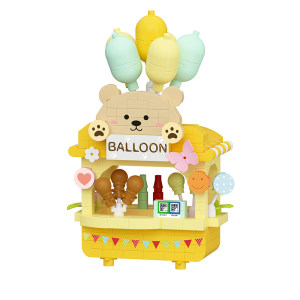 
Miniature small particle building blocks city street scene shop girls cute gifts educational assembly toys event prizes
