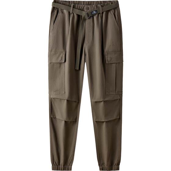 Camel men's heavy cotton work pants men's autumn loose black outdoor sports foot casual trousers