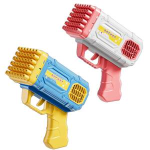 
New popular multi-hole bubble blowing machine 2025 Internet celebrity children's handheld toy electric infant bubble gun boys and girls