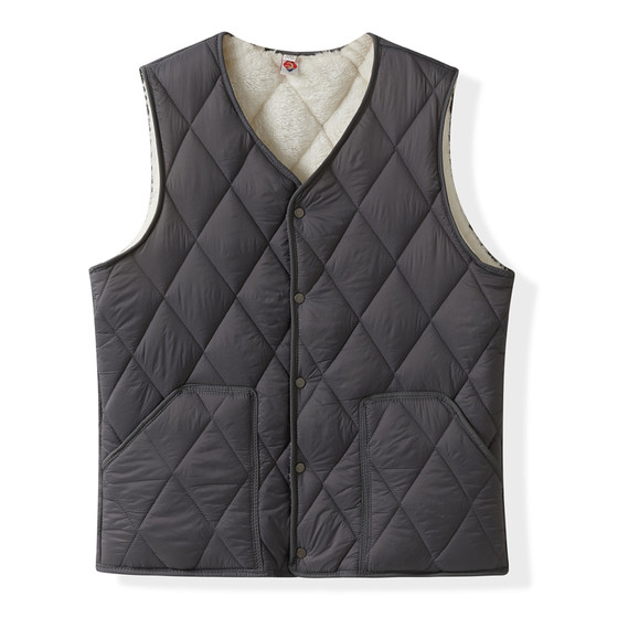Autumn and winter down cotton cotton male vest youth students keep warm, slim and velvet thickened shoulders, middle -aged and elderly thin inside wearing vests