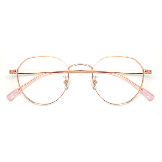 High myopia glasses female pure titanium thick side small face ultra -light retro eye frame men's height wide edges
