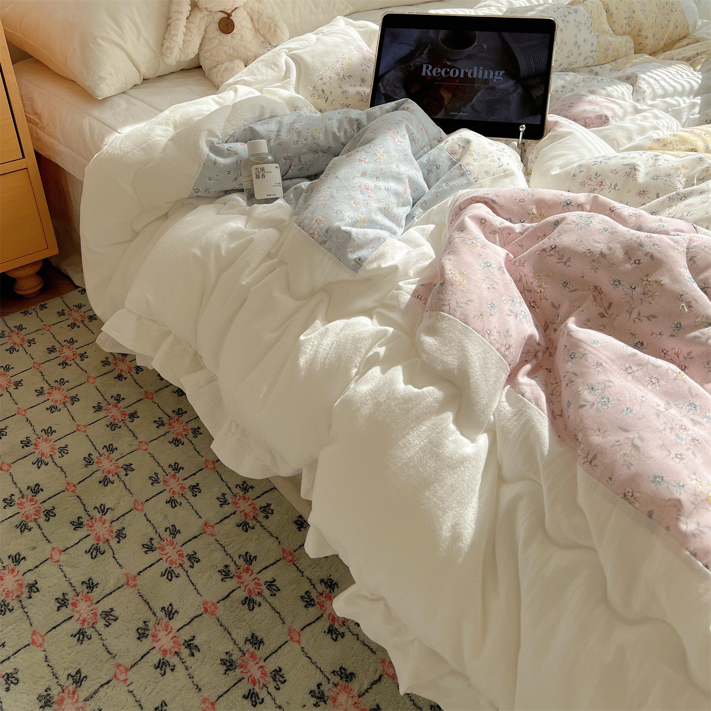 Одеяло в корейском стиле с большими кружевами, легкое всесезонное одеяло для двуспальной кровати, машинная стирка