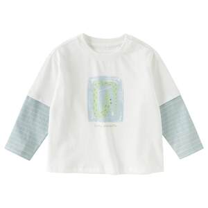 
David Bella boys long-sleeved T-shirt baby category A pure cotton top 2026 spring new children's fake two-piece bottoming shirt