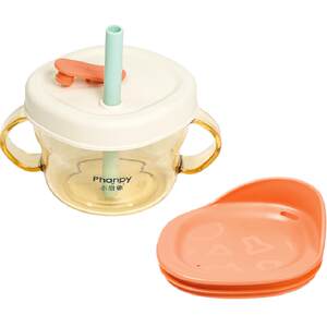 
Xiaoyaxiang straw cup for children to drink milk and learn to drink scale duckbill cup anti-fall water cup baby baby milk cup PPSU
