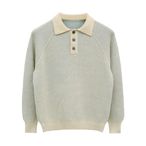 
Old Qian style minimalist polo neck sweater men winter thickened warm clothes casual commuter business slim sweater men