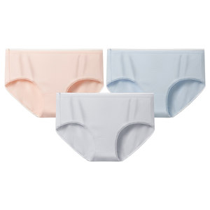 
3-pack of Shuya women's premium cotton panties, eco-friendly 3A antibacterial breathable mid-waist boxer briefs gift box