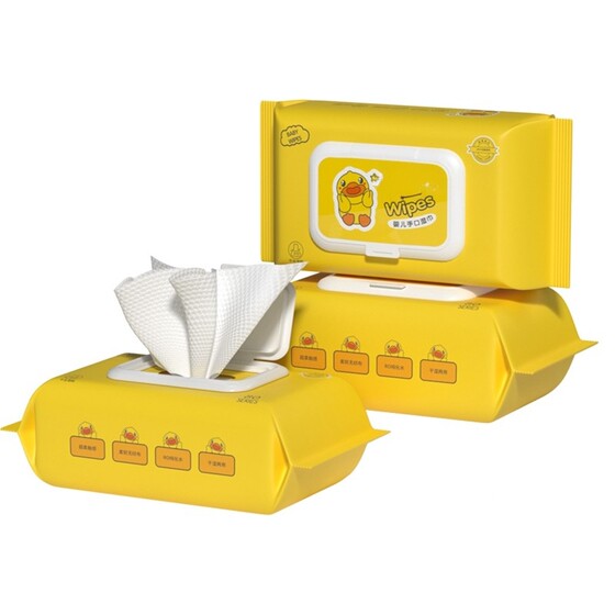 
Large pack of baby wipes, thickened, soft and skin-friendly for hands and mouth, special for babies and young children, removable family affordable package
