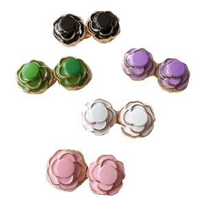 Camellia Rose Jeans Tightening Artifact Brooch Large Adjustment Buttons No Seams Removable Waist Closing buckle
