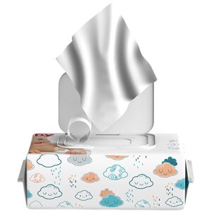 [Self -employed] Nuby Nubi baby's hand mouth wet paper towel newborn fart wet wet wet wet bag with 80 pump 1 pack
