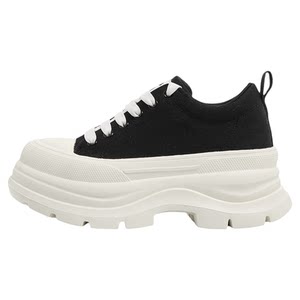 
Forever21 super hot thick-soled heightening canvas shoes for women 2026 huge good-looking shoes new popular casual sneakers
