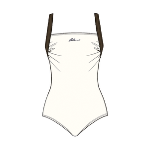 
pulassi swimsuit women's hot spring swimsuit high-end 2025 new one-piece racing swimsuit cream white