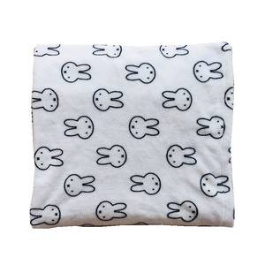 New ins wind black and white rabbit flannel coral velvet blanket children student cute cartoon casual nap blanket