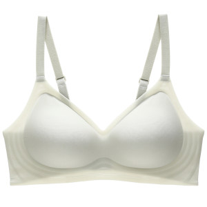 Six rabbits without trace underwear female small breasts gathered no steel ring jelly bars soft support anti -lower sag and pair of breasts bra
