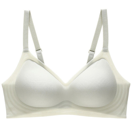 Six rabbits without trace underwear female small breasts gathered no steel ring jelly bars soft support anti -lower sag and pair of breasts bra
