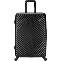 Striped Trolley Case - Large Durable Luggage For Travel, Lockbox Included