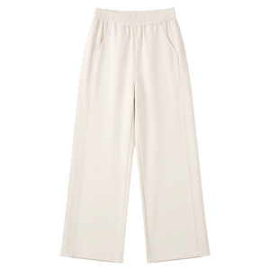 
Cool milk leather texture, modal straight casual pants for women, thin elastic drape, summer narrow version slimming long pants