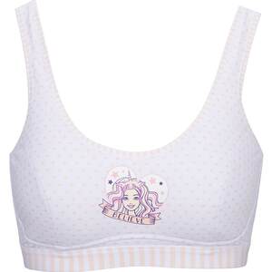 
[10-15 years old] Barbie co-branded series for girls' cotton comfortable bra vests in ancient and modern flower underwear