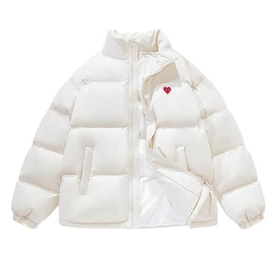 
Charles Heart Little Love Cotton Clothes Winter New Bread Clothes Men and Women Same Style Couple Stand Collar Warm and Thickened