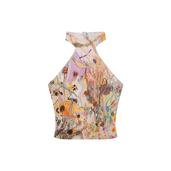 
AE30 Saint Flower Full Printed Hanging Vest Summer Colorful Vacation Strap