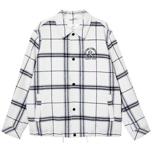 
Jack Jones Men's Winter New Letter Embroidery Fashionable Checkered Casual Lapel Woolen Coat Coat