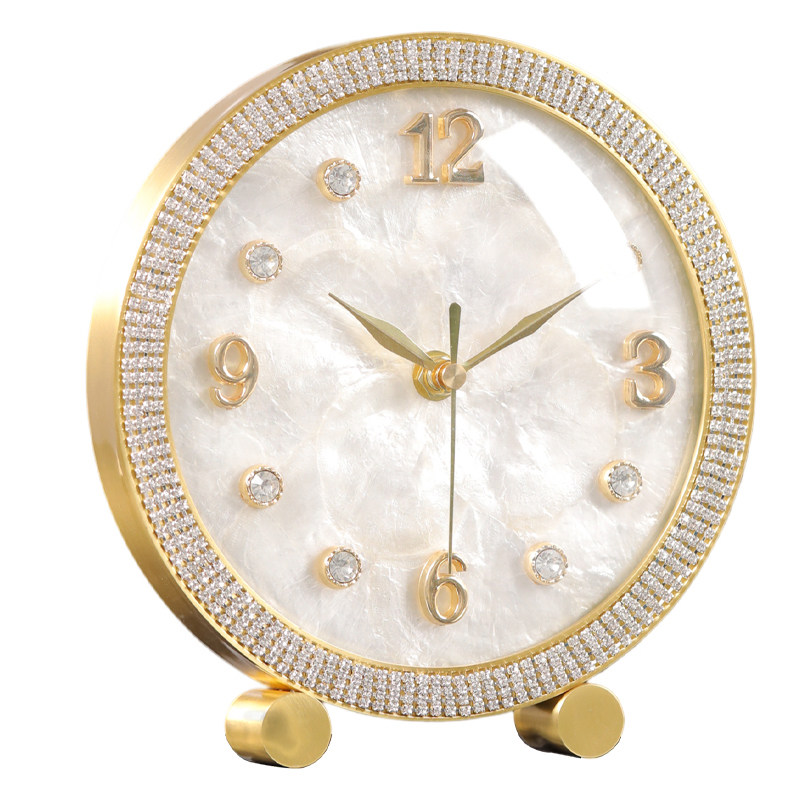 Horloge De Table Ancienne – Boîtier Argenté, Montre De Bureau, Occasion