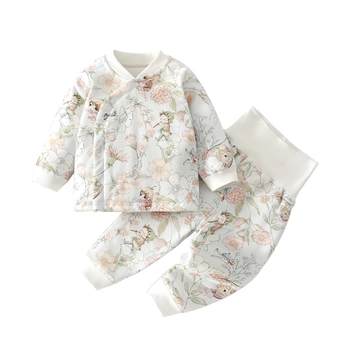 
Warm nest baby clothes autumn and winter cotton split set