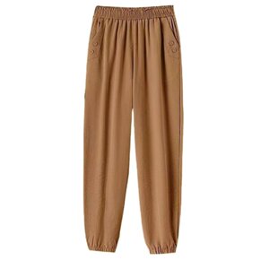 
New spring and summer harem pants for women, high-waisted, simple, straight, small, loose, loose, flesh-covering, casual and versatile leggings
