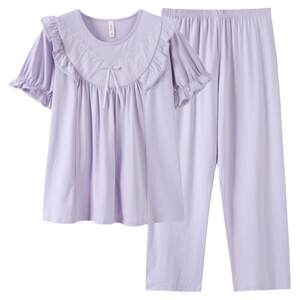 
Pajamas for women summer pure cotton short-sleeved trousers thin summer princess style 2026 new summer home wear set