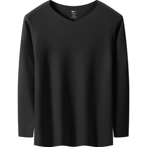 Seven Wolf Velvet Thermal Underwear Men's Autumn Clothes Single Tops Heatable and Non-Signal Winter Men's Constant Temperature Base Shirt

