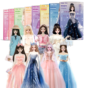 Xiaoling toy magnetic sticker quiet book without cutting princess dressing sticker book puzzle gift for girls aged 3 to 6