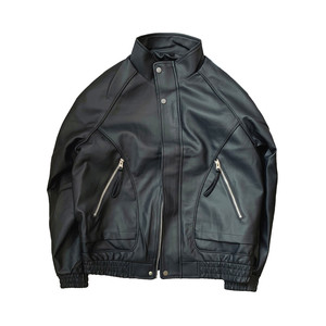 
Autumn and winter trendy slim-fit leather jackets for men, handsome and high-end men's short pilot leather jackets with stand-up collars