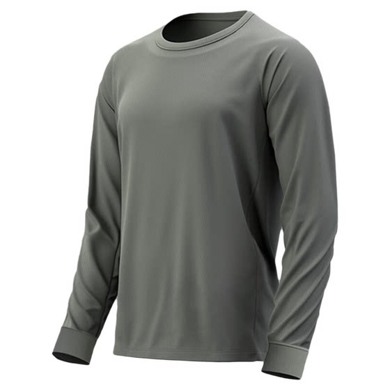 
New long-sleeved physical clothing for men in spring and autumn outdoor training sweat-wicking quick-drying crew-neck shirts for women's sports and fitness breathable T-shirts