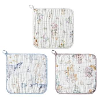 Manxi baby square towel pure cotton saliva towel face towel