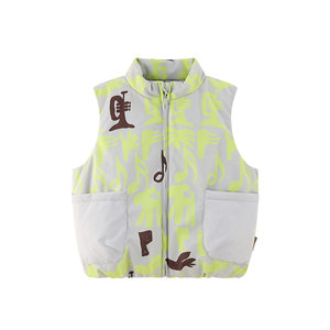 
Borien children's quilted vest autumn and winter new men and women baby fashion graffiti casual warm vest