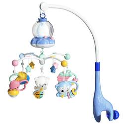 Newborn crib bed bell rattle on the stroller