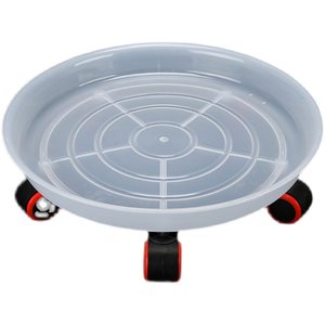 
Thickened resin flower pot tray Universal wheel transparent mobile flower pot holder base with wheeled flower pot holder base free shipping