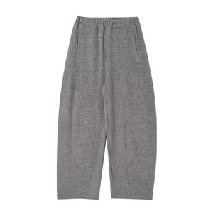 MASANON孕妇裤子冬外穿休闲阔腿裤冬装加绒加厚毛呢糯米长裤秋冬