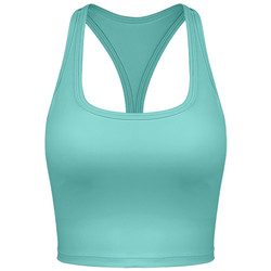 Racer-back running push-up sports bra vest style