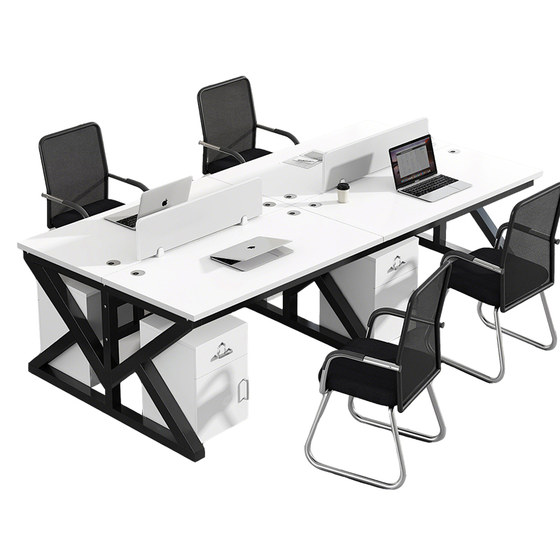 
Staff office desk and chair combination modern four or six person screen computer desk manager office desk staff station