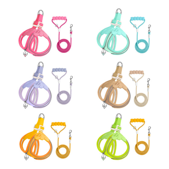 
Dog leash vest style small dog Teddy Bichon puppy summer breathable pet dog harness dog leash