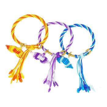 Colorful reincarnation hand rope diy material package self-woven rope hand-woven rope five-color thread bracelet couple best friend gift