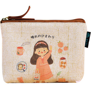 Original Japanese cotton, linen zipper zipper coin bag female student mini cute coin purse red envelope small portable