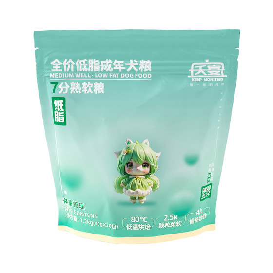 
Yaoyan low-fat full-price dog food low-temperature baked dog food adult dog food chicken individually packaged soft food 1.2kg