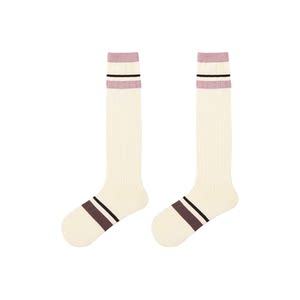 
purpleguys color block calf socks women spring and summer college style sports jk slimming legs ins parallel bar stockings