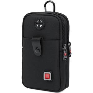 
Swiss Army Knife Sports Running Belt Waist Bag Men with Headphone Hole Listening to Music Mobile Bag Canvas Waterproof Small Shoulder Bag