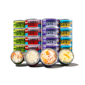 
Canned cat hydration staple food canned 24 cans to supplement nutrition, cat snacks, wet food for young cats, fresh meat strips to hydrate