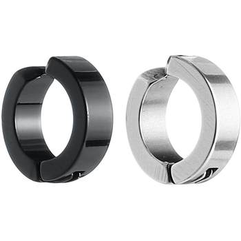 Titanium steel -free pierced ear clip two -piece set
