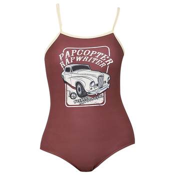 Yimeishan milk-coffee triangle racing swimsuit
