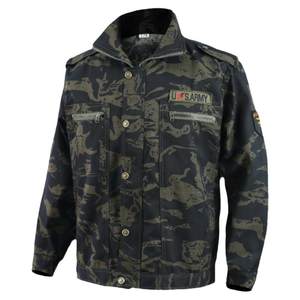 Camouflage jacket Men's clothes spring and autumn long -sleeved jacket work clothes more loose and wear -resistant site auto repair labor insurance service